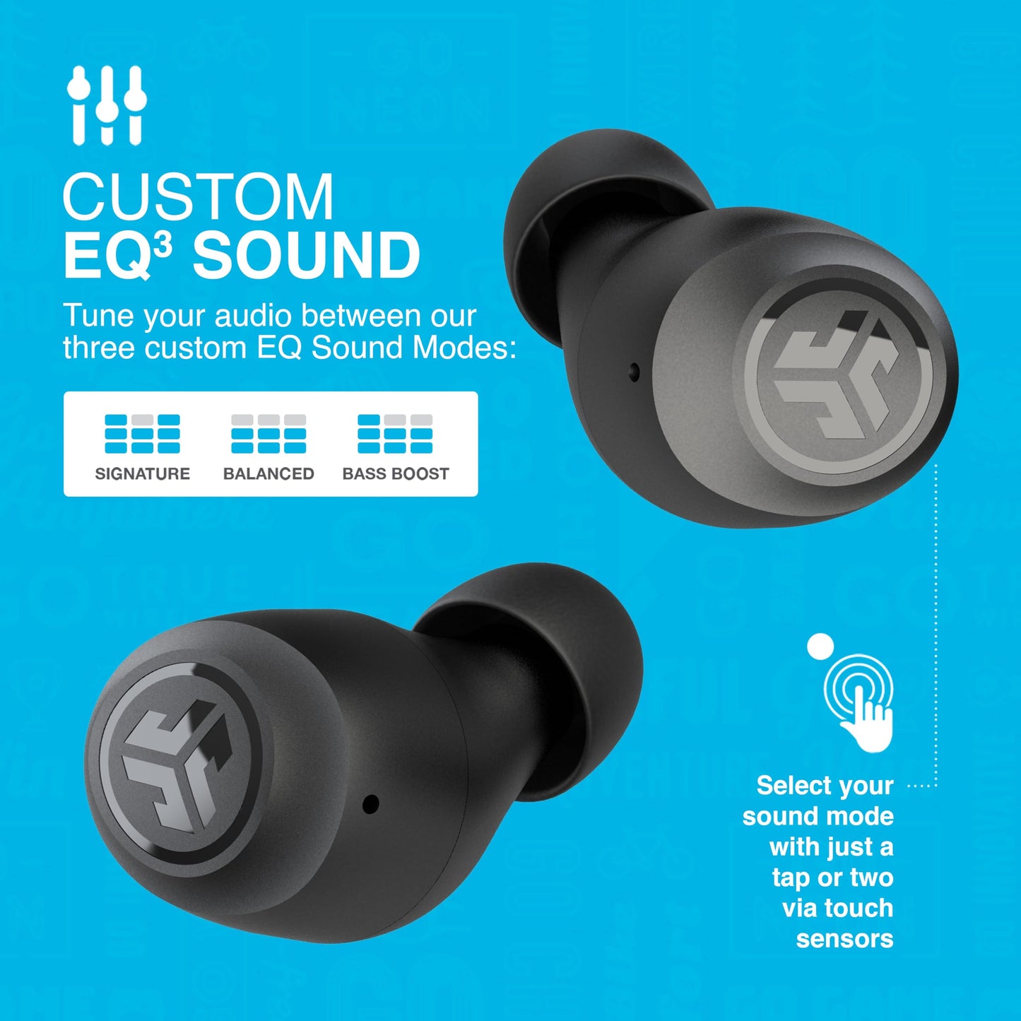 JLab Go Air Pop+ True Wireless Earbuds, In Ear Headphones, Bluetooth Earphones, 35H Playtime Ear Buds, Bluetooth Earbuds with Microphone, USB-C Charging Case, Dual Connect, EQ3 Sound, Midnight Black