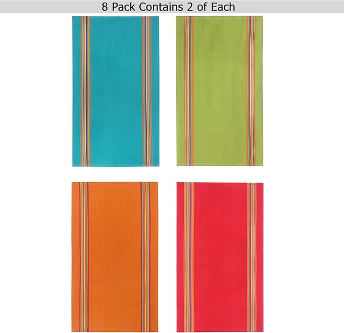 COTTON CRAFT Salsa Stripe Kitchen Towel