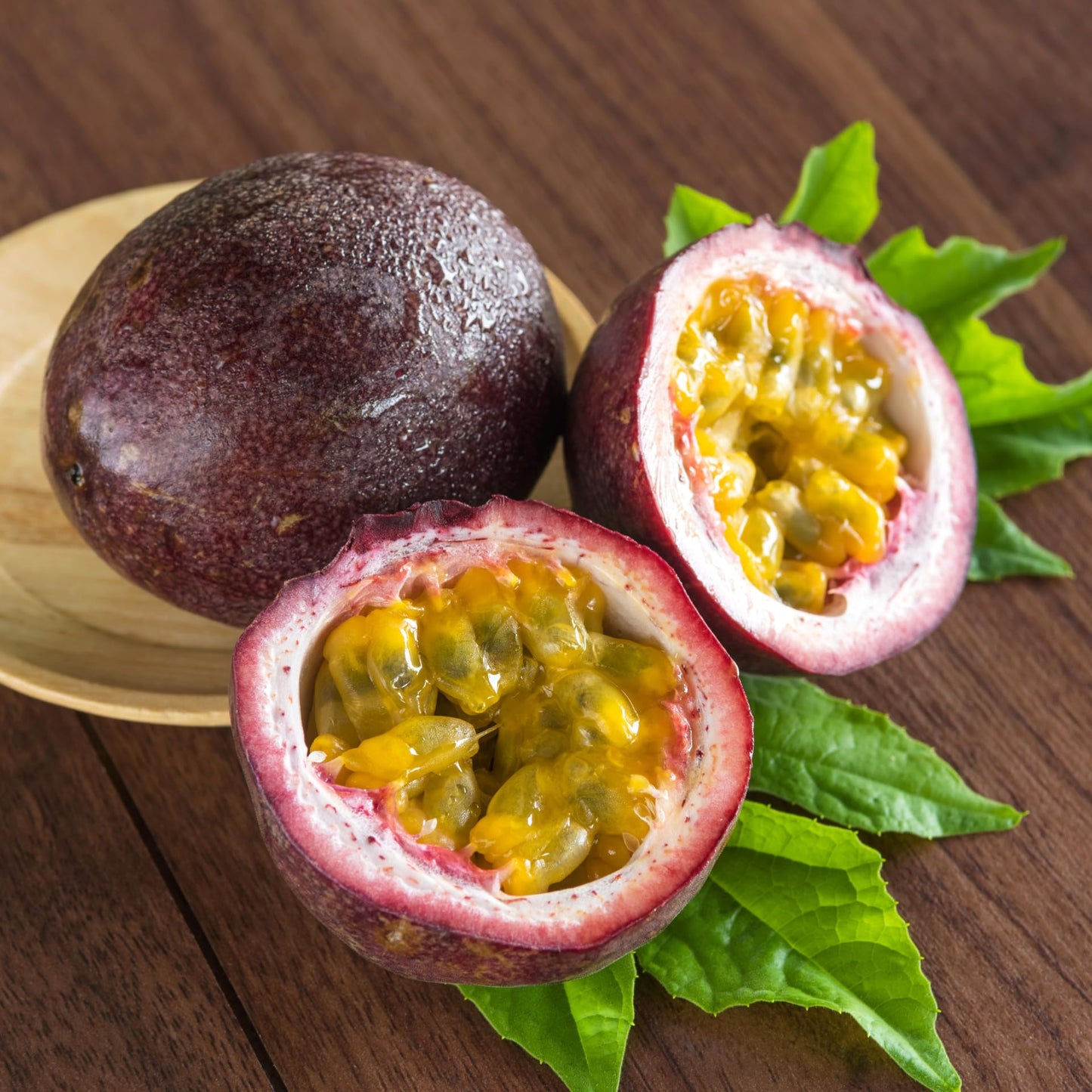Purple Passion Fruit Plant Live, 5 to 8 inch Tall Passiflora Passion Fruit Plant for Outdoors Garden, Perennial Fruits Climbing Vine Starter Plants Without Pot