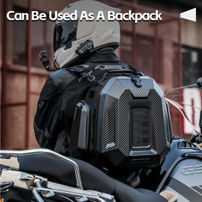 Rhinowalk Motorcycle Tail Bag Travel Luggage Expandable Motorcycle Helmet Bag 23L-35L Waterproof All Weather/Trunk/Rack Bag with Sissy Bar Straps-Matt Black New Upgrade