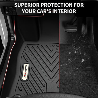 YITAMOTOR Floor Mats & Cargo Liner Set Fit for Toyota 4Runner 2024, Custom Fit TPE All-Weather Floor Liners 2013-2024 Toyota 4Runner 5 Passenger Model w/o Sliding Rear Tray, Black