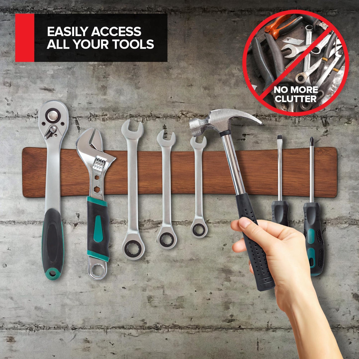 Modern Innovations 12 Inch Stainless Steel Magnetic Knife Bar with Multipurpose Use as Knife Holder, Knife Rack, Knife Strip, Kitchen Utensil Holder, Tool Holder, Art Supply Organizer, Home Organizer