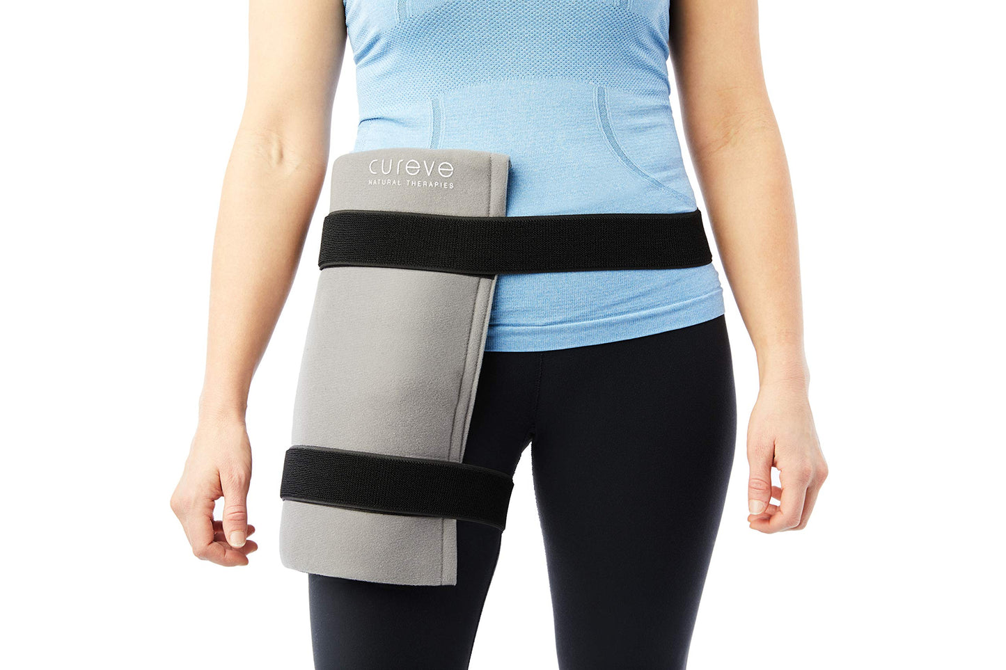 Large Hot and Cold Therapy Gel Ice Pack with Wrap by Cureve (12" x 15") - Reusable to Treat Injuries, Aches and Pains on Hip, Knee, Side, Back and Shoulder