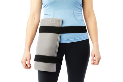 Large Hot and Cold Therapy Gel Ice Pack with Wrap by Cureve (12" x 15") - Reusable to Treat Injuries, Aches and Pains on Hip, Knee, Side, Back and Shoulder