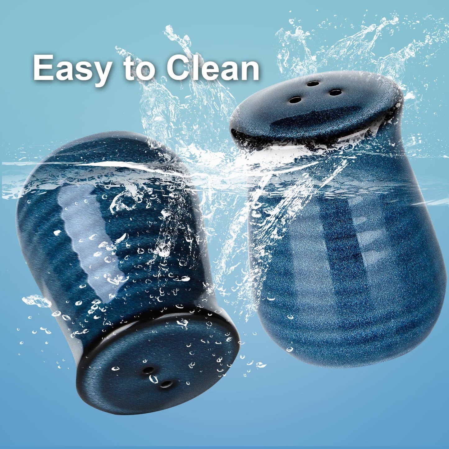 Tikooere Ceramic 3-Piece Set - Salt and Pepper Shakers Set, Cookie Jar with Lid