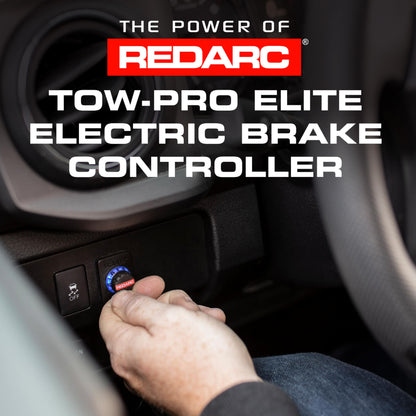 REDARC Tow-Pro Elite Electric Trailer Brake Controller, Universal Fit for 1 to 3 Axle Trucks, SUVs, Dual Braking Modes, Plug and Play Install, 12V/24V Compatible to Tow RV, Camper, Trailer, Boat