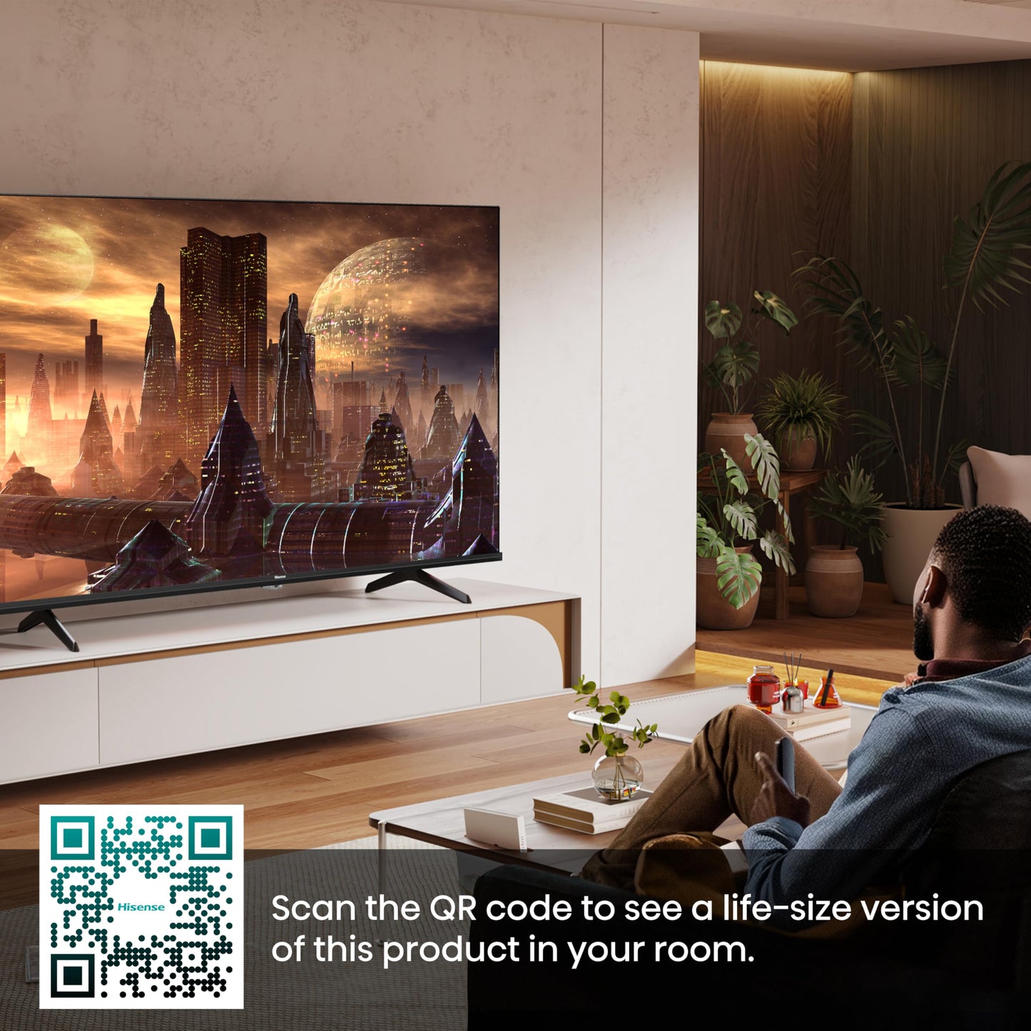 Hisense 65 Inch 4K QLED Smart TV 65E77NQTUK - Quantum Dot Colour, 4K AI Processor, Dolby Vision Atmos, Smooth Motion, Sports Mode, Vidaa OS with Freely, Youtube, Netflix and Disney+ (2024 Model)