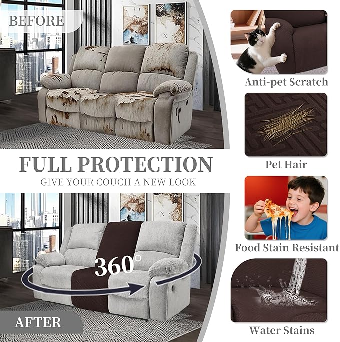 100% Waterproof Sectional Recliner Couch Covers