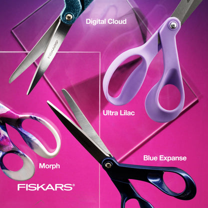 Fiskars Explore Scissors, Design Collection, Blue Expanse, 8 Inches