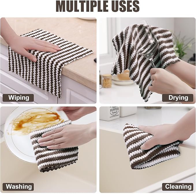 Homaxy 18 Pack Kitchen Dish Cloths, Ultra Soft and Absorbent Dish Towels