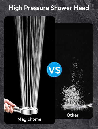 Magichome Shower Head, Upgraded Filter Shower Head High Pressure 5 Modes, Universal Hard Water Filter Showerhead with Extra Replaceable Accessories