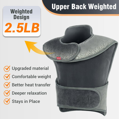 Comfytemp Heating Pad for Back, Weighted Heating Pads for Neck and Shoulders and Back Pain Relief, 2.5lb Electric Heating Pad with Adjustable Band, Mothers Day Gifts, with Auto-Off