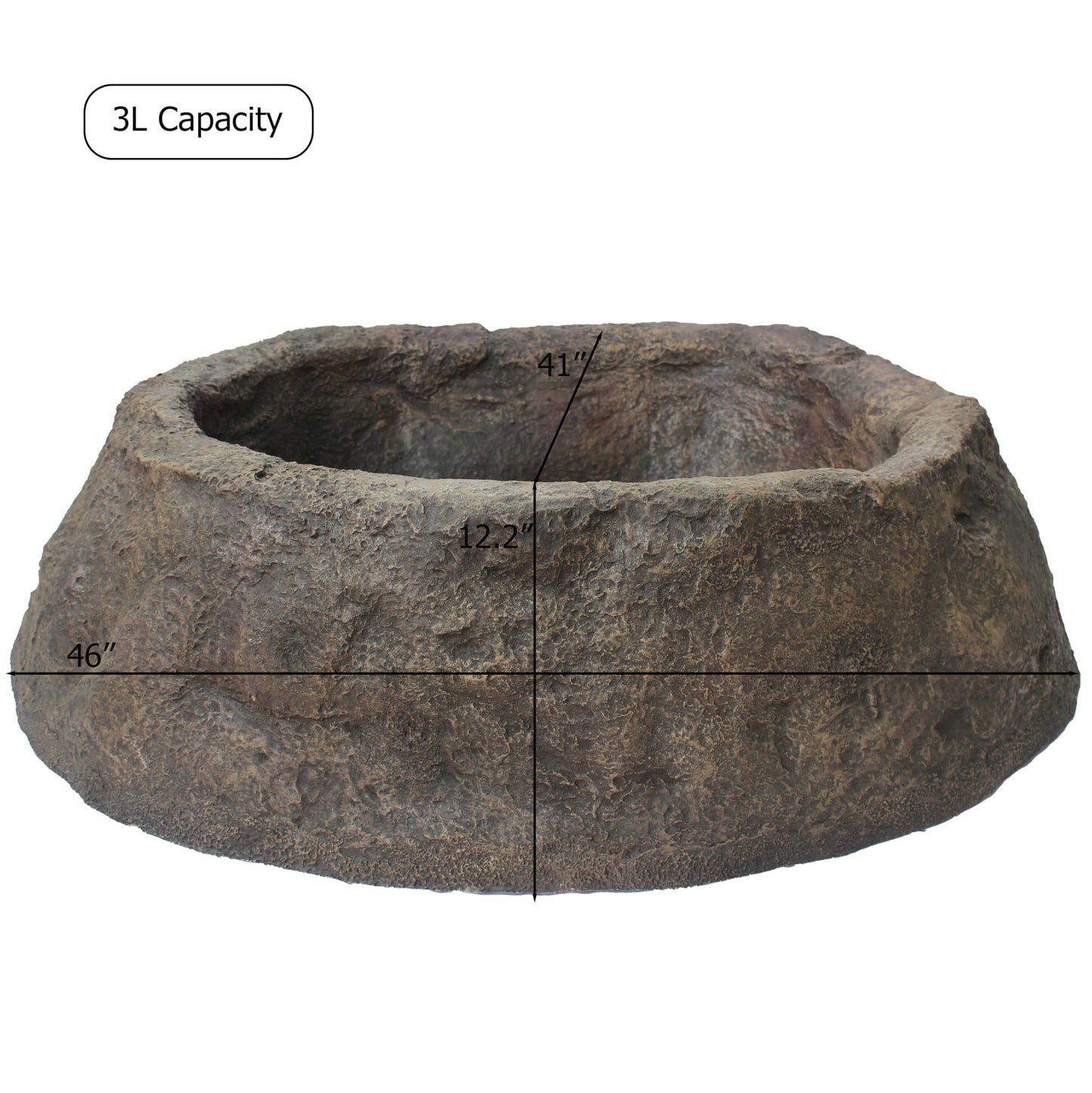 Gardenised Huge Faux Sandstone Pond Rock Realistic Lightweight Decorative Boulder for Landscaping & Utility Cover Weather-Resistant Stone for Garden Patio Landscape Lawn Park and Yard, Ellipsoid