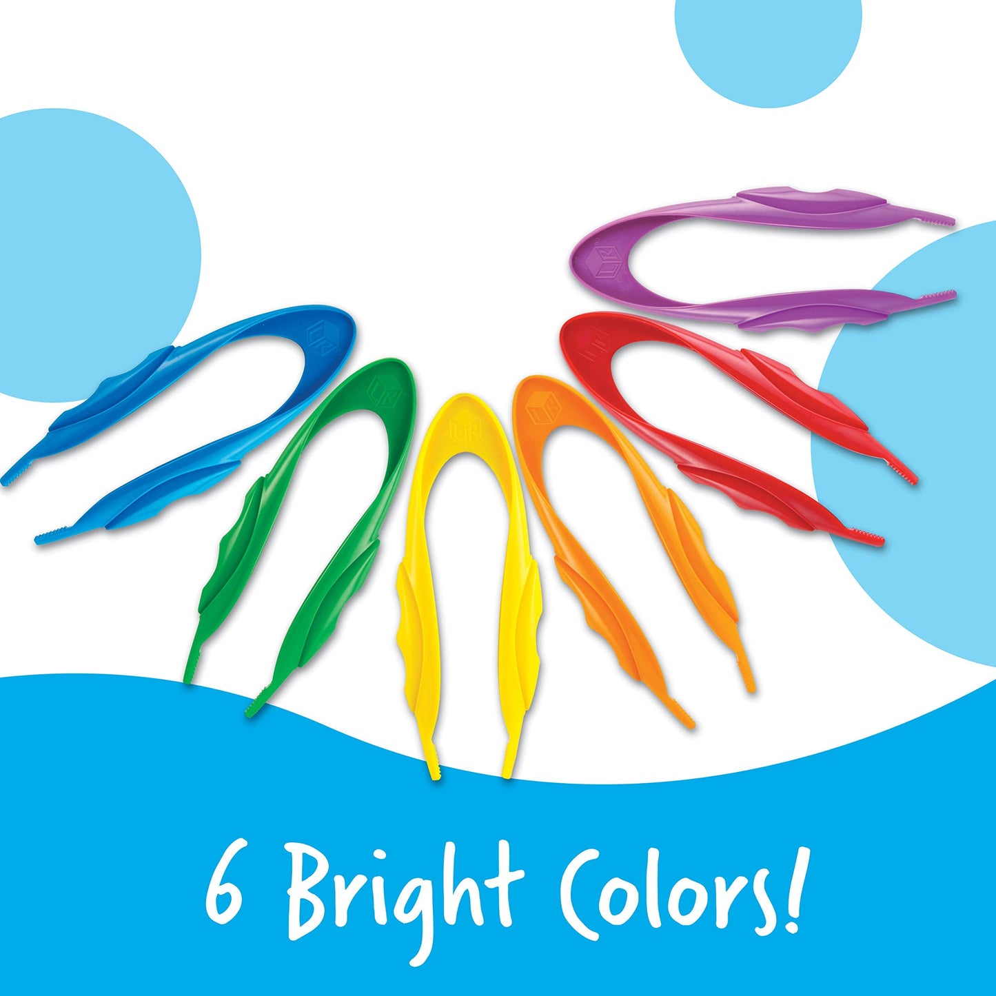 Learning Resources Jumbo Tweezers, Sorting & Counting, Preschool Science, Homeschool, Toddler Fine Motor Skill Development, Tuff Tray Accessories, Set of 12