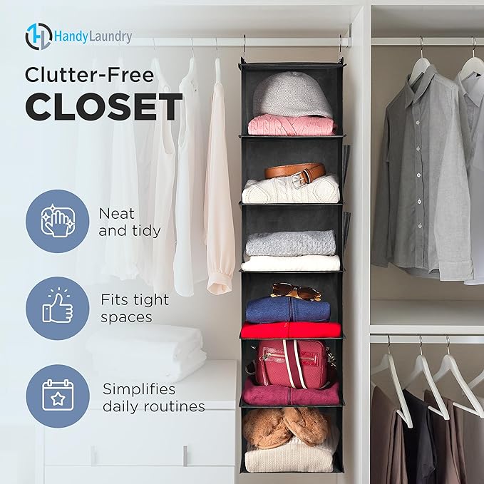 Handy Laundry Hanging Closet Organizer