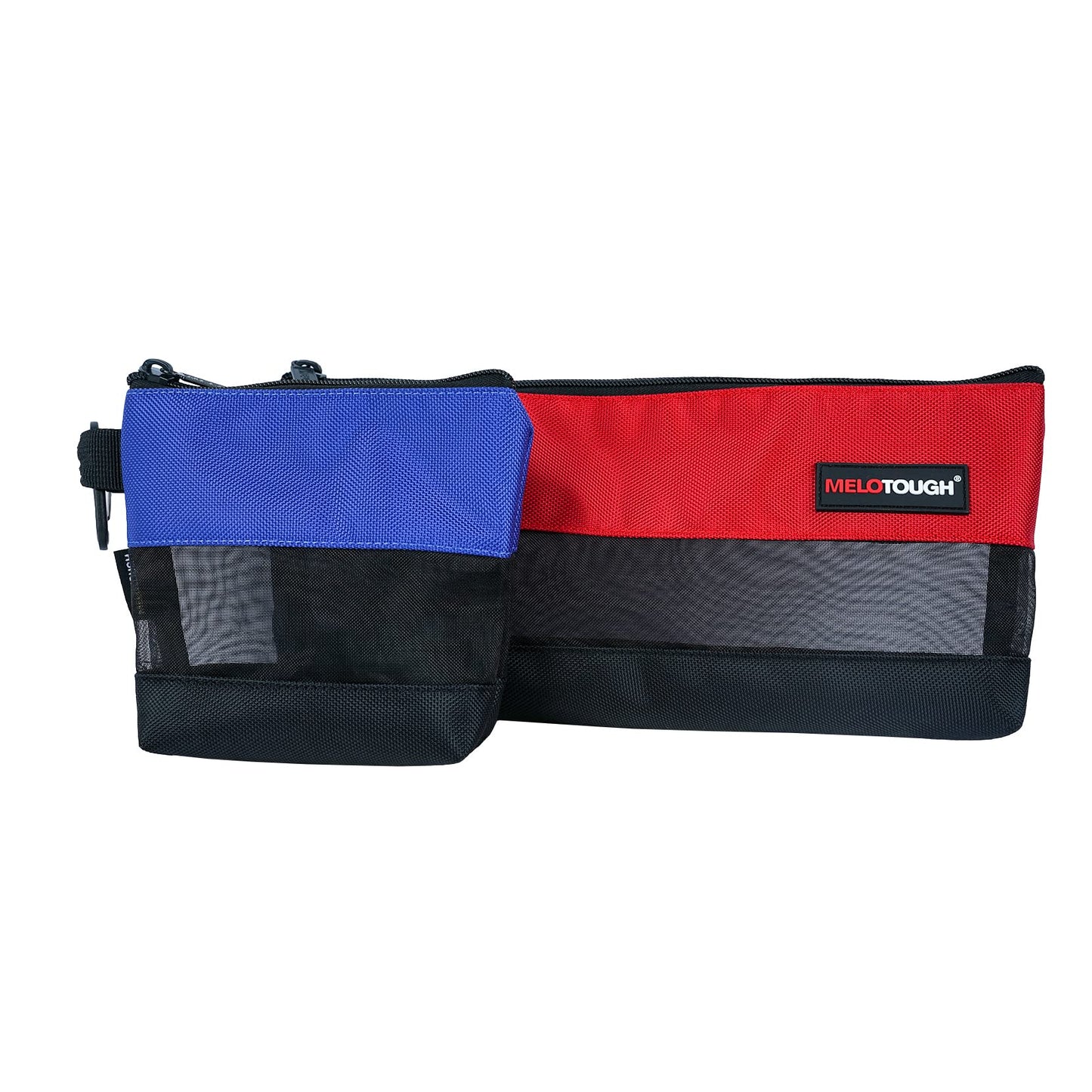 MELOTOUGH 2 Pack Zipper Utility Tool Bag，Small Zipper Bags/Multi-Purpose Tool Pouch Tote Bags Storage Organizer with Mesh Window for Screwdrivers,Pliers,Nut Drivers