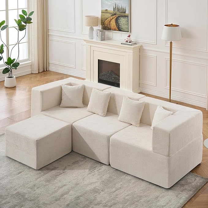 MONVANE 103'' Modular Sectional Sofa, Cloud Sectional Couch