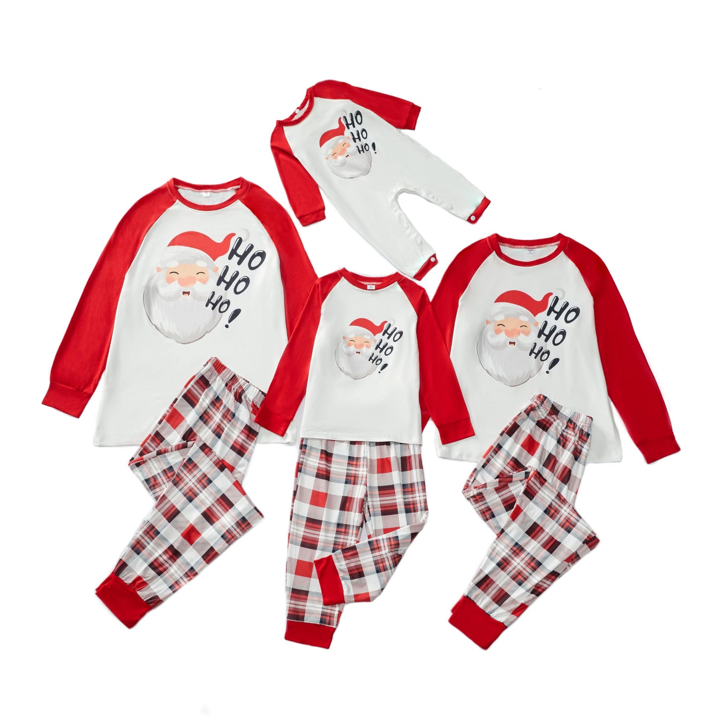 Honwenle Family Christmas Pajamas Matching Sets Soft Long Sleeve Family Christmas Pjs Sleepwear Holiday Lounge Set