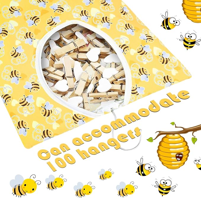 Bee Honeycomb Clothespin Holder