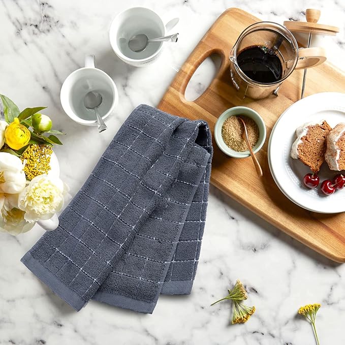 Mordimy 100% Cotton Terry Cloth Kitchen Towels, Super Soft and Absorbent Dish