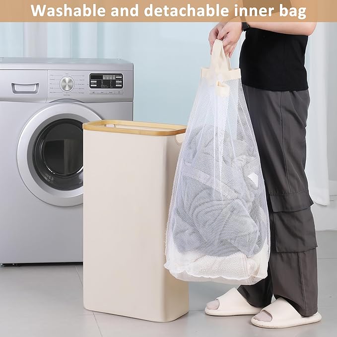 65L Slim Laundry Hamper, Narrow Laundry Basket