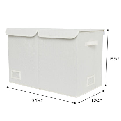 GRANNY SAYS Extra Large Storage Box, Pack of 1 Toy Storage Box, Foldable Storage Box with Lid, Toy Baskets for Kids, Toy Chest White Storage Box for Organising Baby Child's Living Room Toys and Stuff