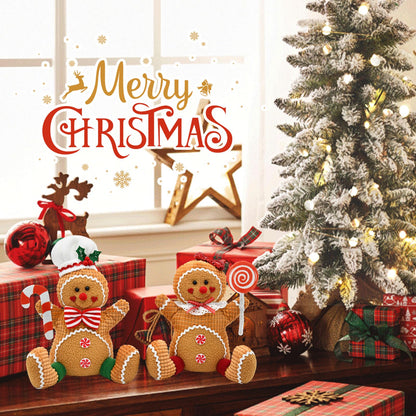 CRCZK Gingerbread Christmas Decorations Indoor, Candy Cane Christmas Decorations, Gingerbread Plush Centerpieces Tabletop Decor, Candyland Party Decorations Xmas Gift