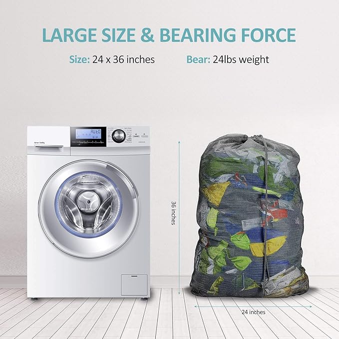 Laundry Bags, Mesh Heavy Duty 24" x 36"
