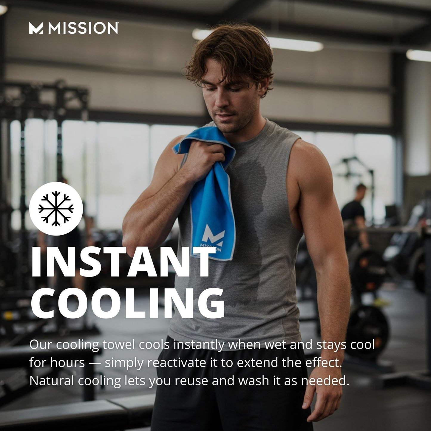 MISSION Original Cooling Towel, Twist & Shout Honeydew - Soft, Durable Microfiber - Cools Up to 2 Hours - UPF 50 Sun Protection - Machine Washable