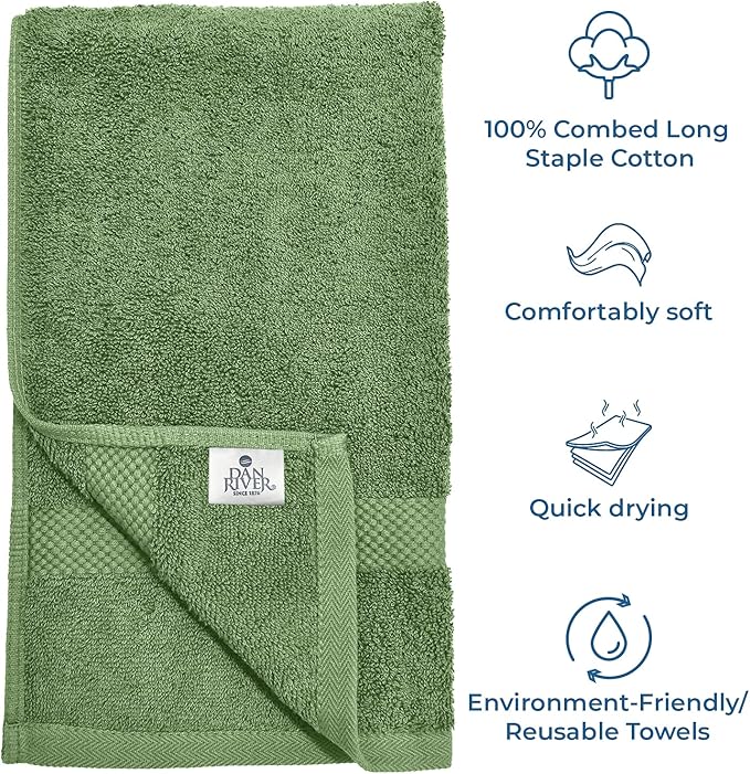 DAN RIVER Luxury Hand Towel – Soft, Quick-Drying, Premium Cotton Towel