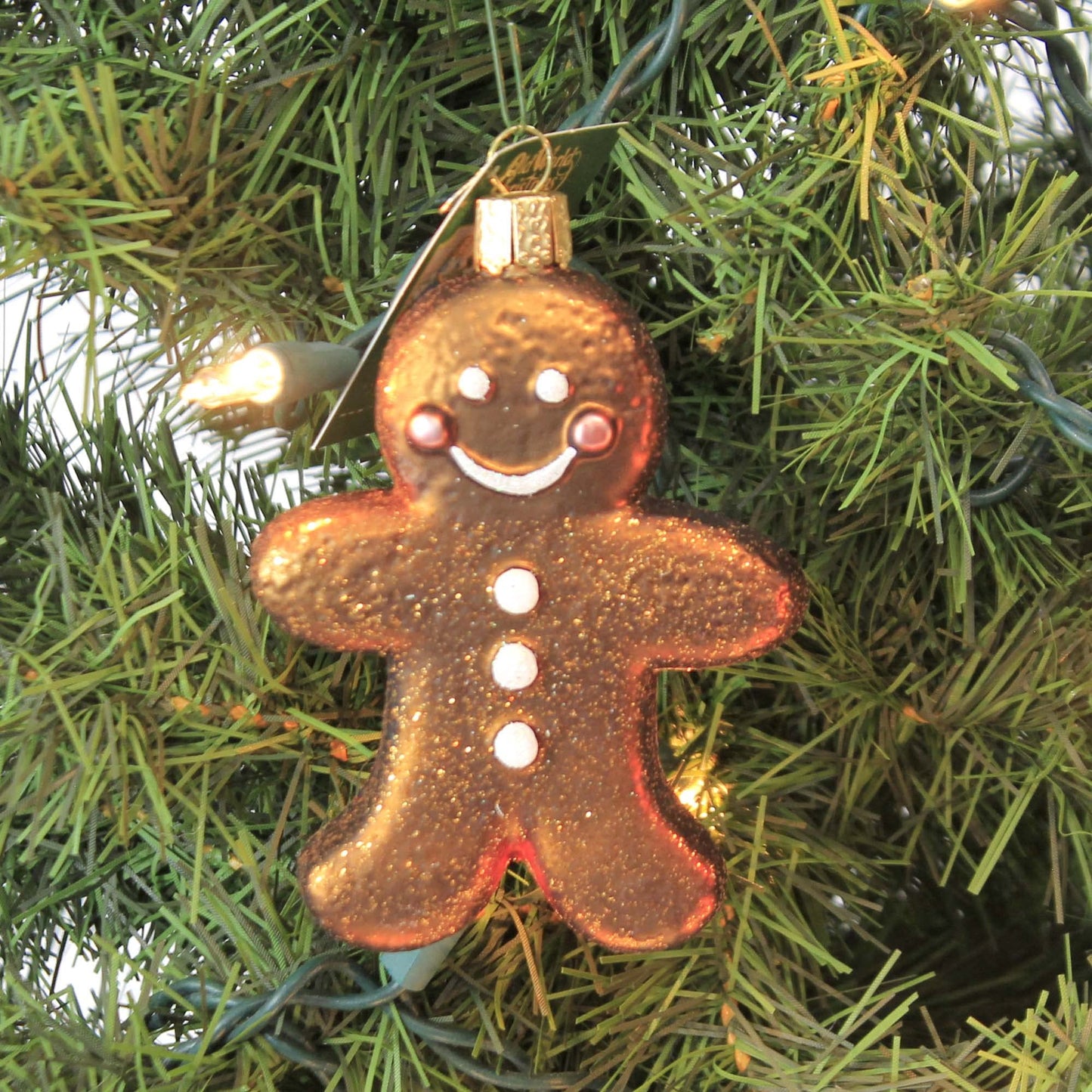 Old World Christmas Gingerman Glass Blown Ornament for Christmas Tree, Handcrafted Holiday Decoration, Gingerbread Collection