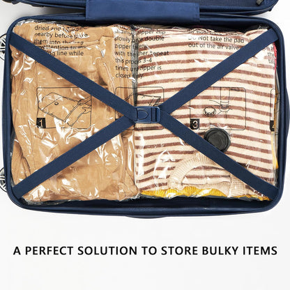 SUOCO 8 Jumbo Vacuum Storage Bags, Vacuum Seal Bags for Clothing, Travel Space Saver Bags for Luggage Clothes Pillows Comforters Blankets Bedding