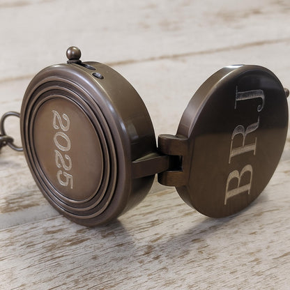 Engraved Compass Gift for Men – Personalized Brass Pocket Compass – Custom Antique Keepsake for Son, Husband, Boyfriend, or Dad – Graduation, Father’s Day, Anniversary, Birthday, or Christmas Gift
