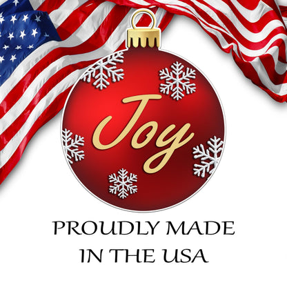 Christmas Ornament Joy Red Classic Yard Sign for Home Decor and Lawn Decoration With Stakes Merry Christmas Sign