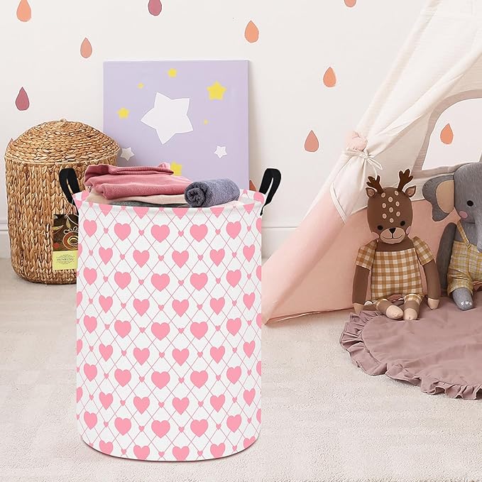 HUNRUNG Laundry Hamper, Large Canvas Fabric Lightweight Storage Basket Toy
