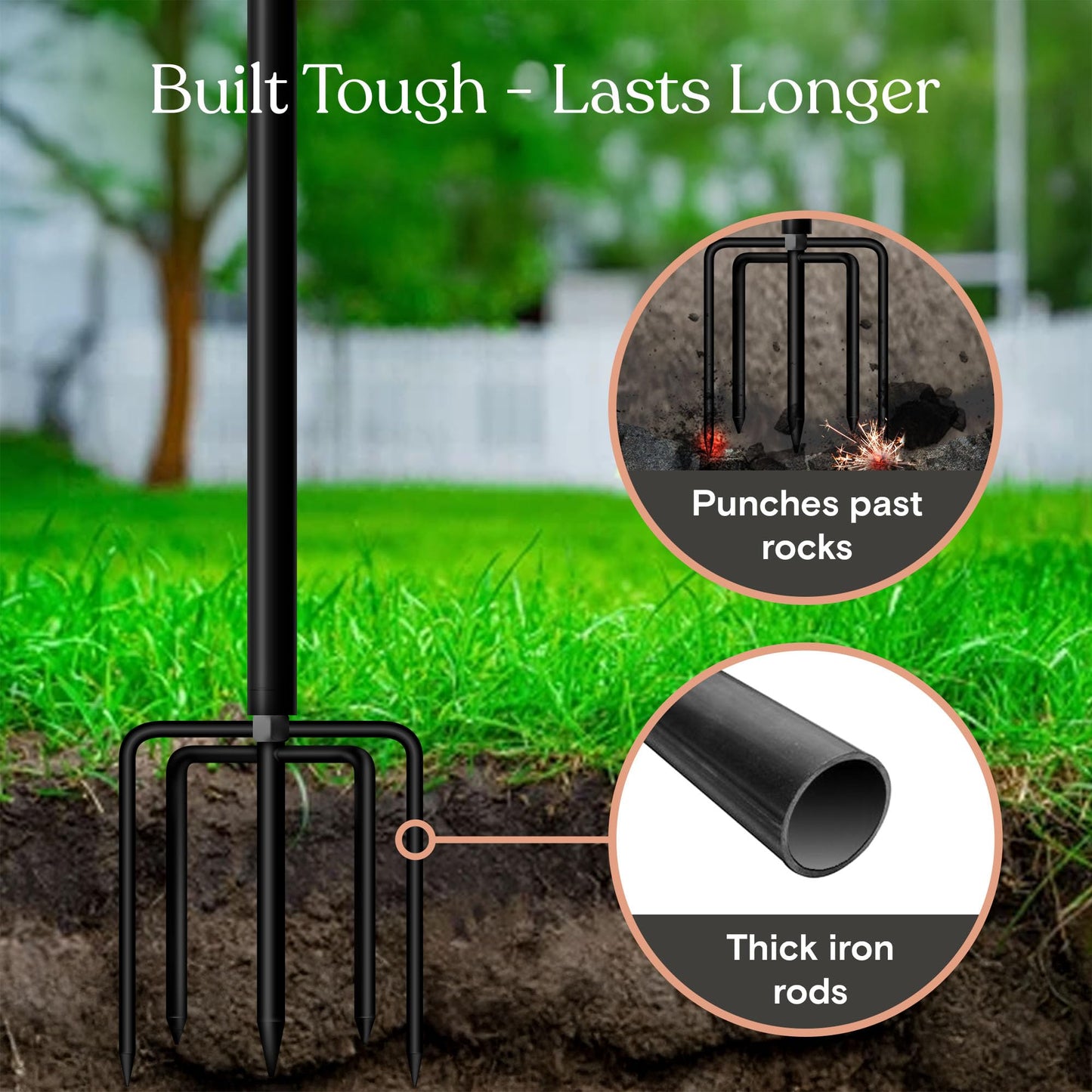 Brightech Bundle 104 (93+11) FT Ambience Pro Solar Powered Outdoor LED String Lights + String Light Poles - 2 Pack