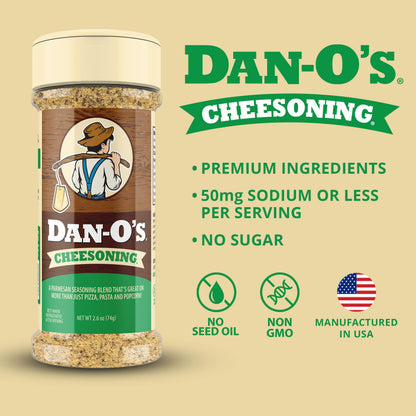 Dan-O’s Seasoning Variety Pack – 8 Bottle Set (Extra-Small Bottles) – Original, Spicy, Chipotle, Crunchy, Cheesoning, Preem-O, SEA-soning & Tac-O – All Purpose, Sugar Free, Zero Calorie Spice Set