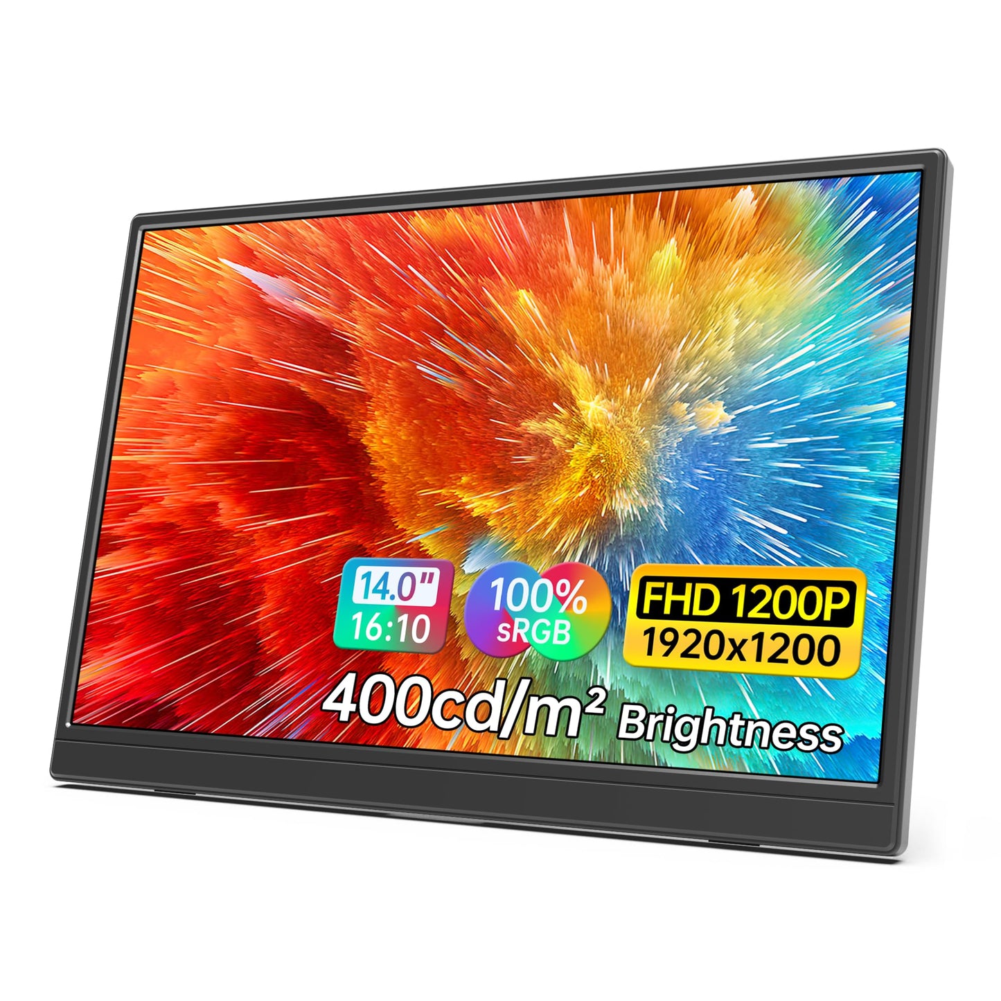 MNN Portable Monitor 15.6inch FHD 1080P USB C HDMI Gaming Ultra-Slim IPS Display w/Smart Cover & Speakers,HDR Plug&Play, External Monitor for Laptop PC Phone Mac (15.6'' 1080P)