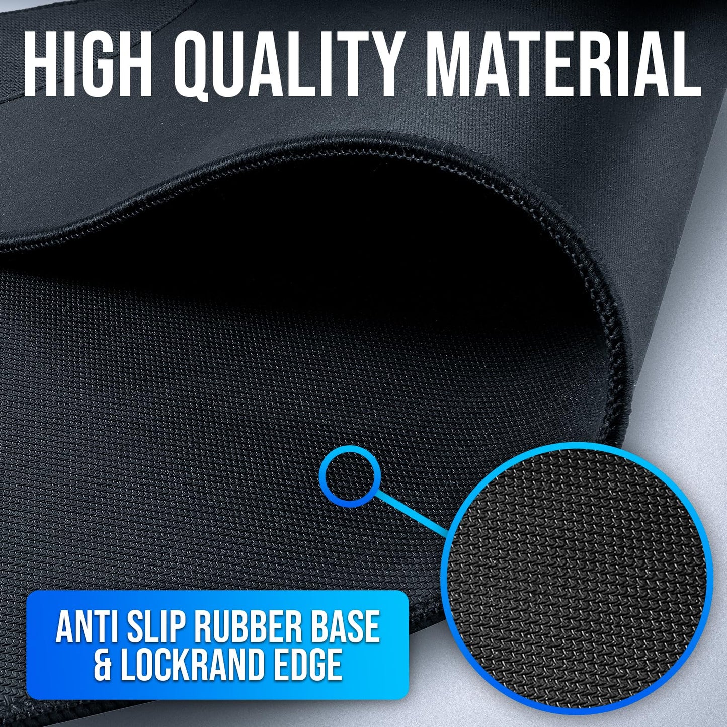 KLIM Mousepad XXL - Extended Surface - Extra Large Gaming Mousepad Mat - Non-Slip Rubber Base - High Precision Textured Surface - 900 x 400 x 4 mm - Black