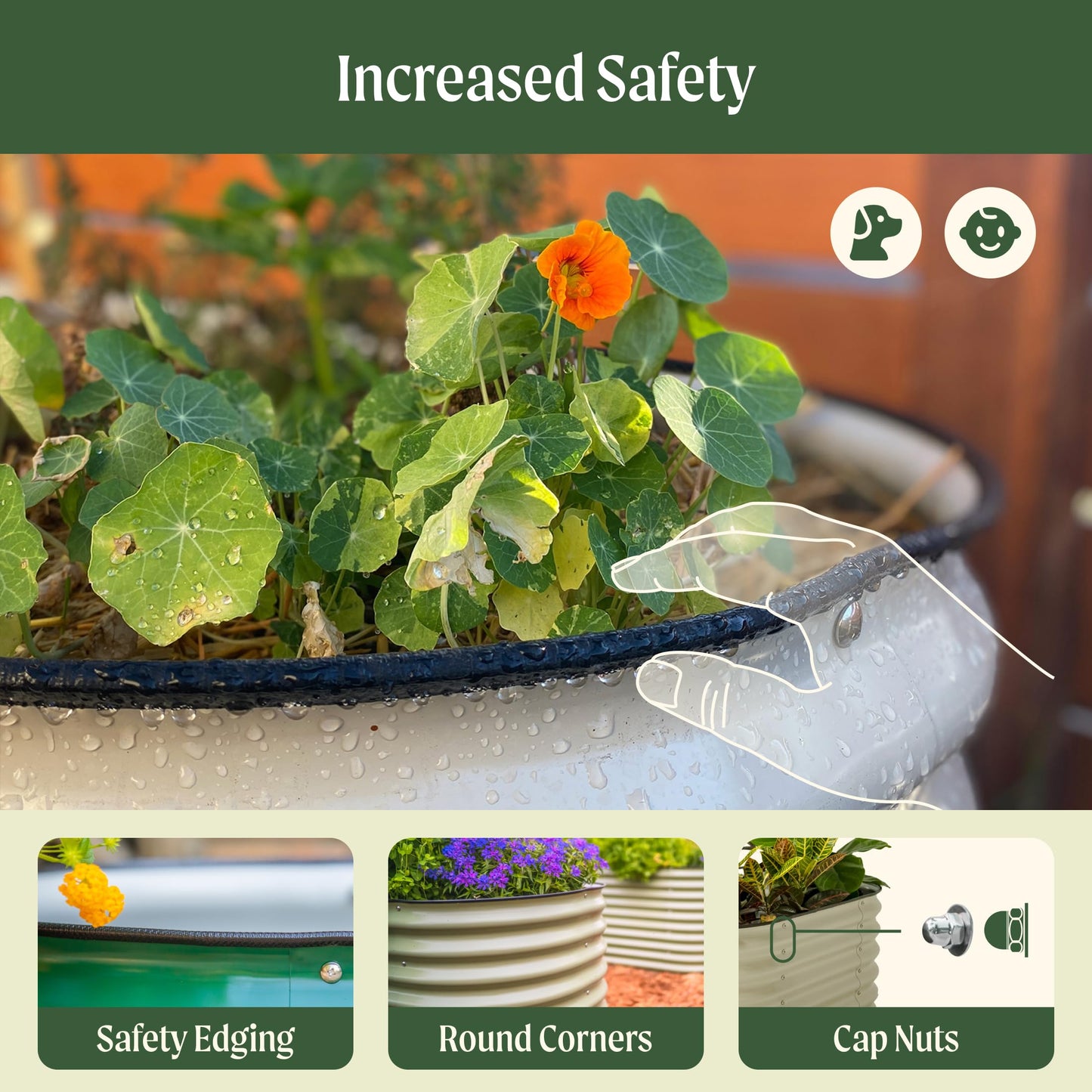 3.5' x 6.5' Covered Raised Garden Bed