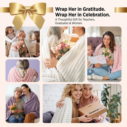 Bedsure GentleSoft White Throw Blanket for Couch - Graduation Gifts Teacher Birthday Gifts for Women Mom Her Girls, Cozy Fleece Blanket for Sofa Bed Living Room Home Decor, Off White, 50x60 Inches