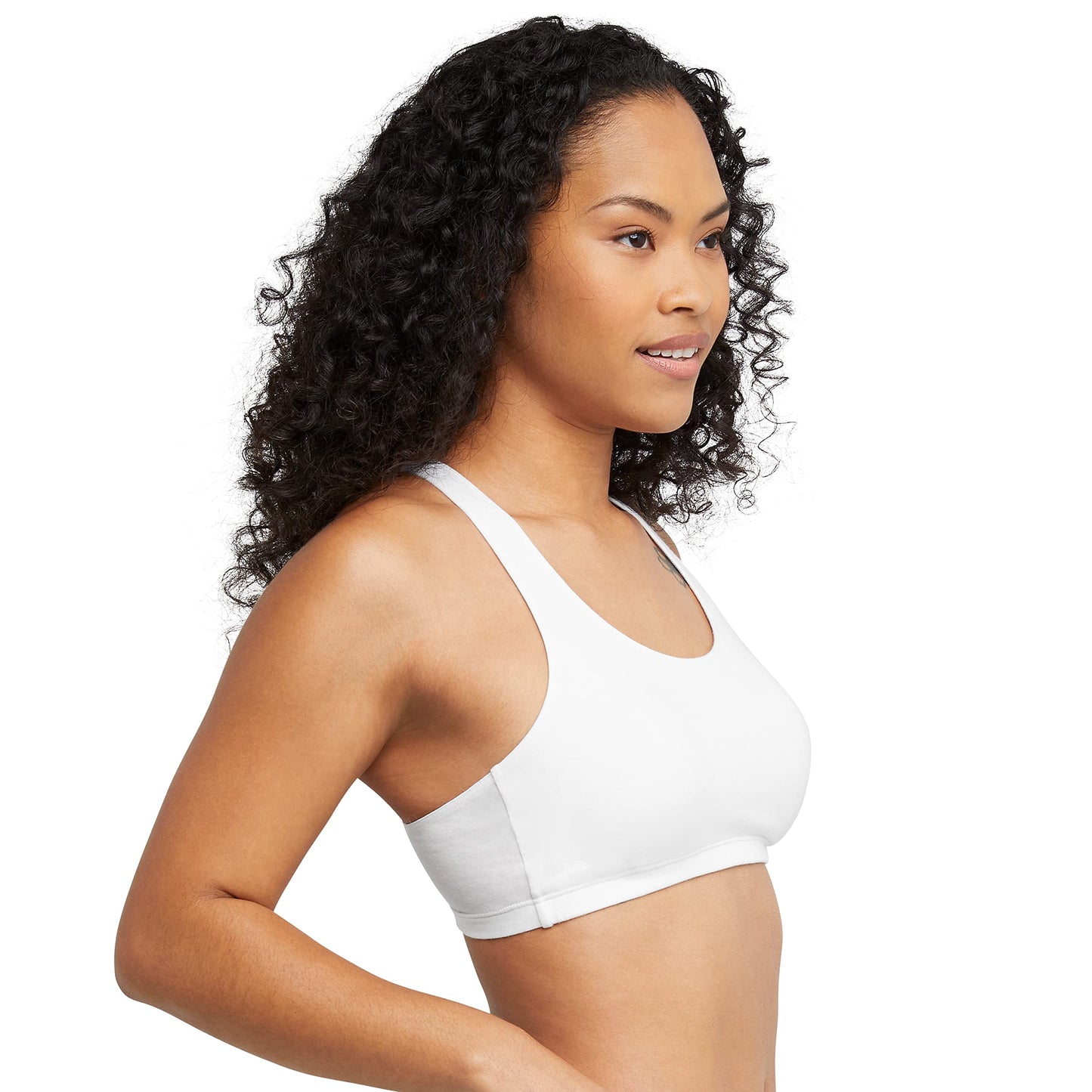 Hanes Women's Racerback Cotton T-Back Bralette (3 Pack)