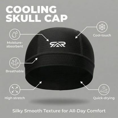 AUSFLUG 2-Pack Cooling Skull Cap for Men Women - Breathable Mesh Quick Dry Helmet Liner for Cycling Motorcycle Running Sports