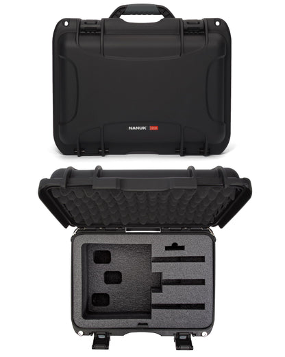NANUK 918 Hard Case with 3 UP Custom Foam Insert, IP67 Waterproof & Crushproof, Rugged Construction for Ultimate Protection, Made in Canada – Black (16.9” x 12.9” x 9.3”)