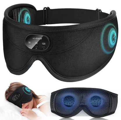 LC-dolida Sleep Headphones, White Noise Bluetooth Sleep Mask 3D Wireless Timing Eye Mask for Sleeping, Sleep Mask with Bluetooth Headphones for Side Sleepers Travel Yoga, Cool Gadgets for Men Women