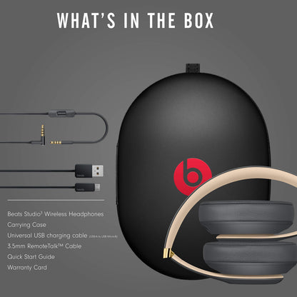 Beats Studio3 Wireless Headphones – The Beats Skyline Collection - Shadow Gray (Latest Model) (Renewed)