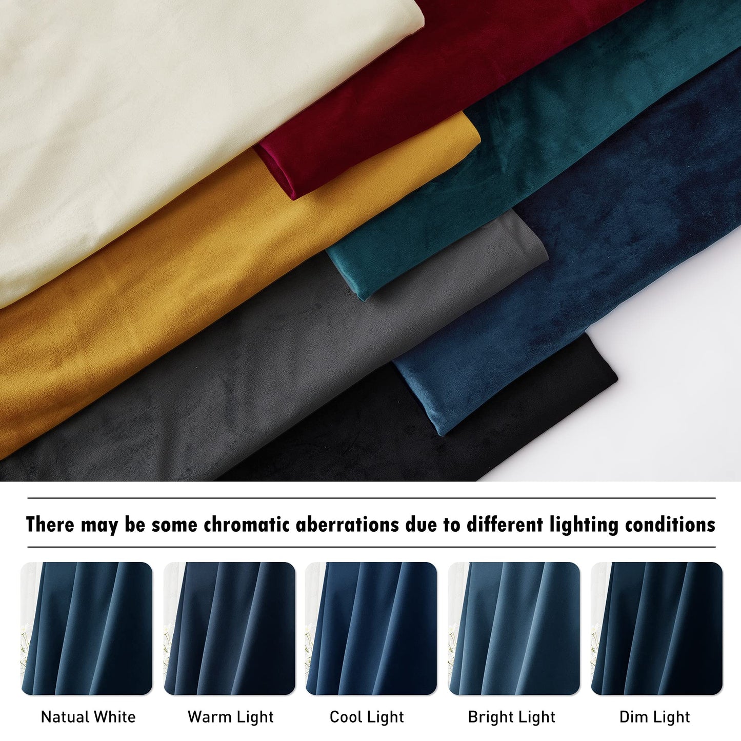 RYB HOME Velvet Curtains 96 inches - Blackout Curtains for Living Room,Thermal Insulated Noise Reducing Panels Luxury Vertical Sense Window Decor for Party Backdrops, Navy Blue, W52 x L96, 2 Panels