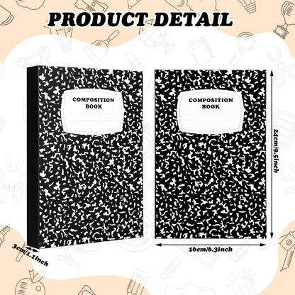 Amyhill 6 Pcs Teacher Appreciation Gifts Bulk Teacher Gifts Composition Notebook Box for Classroom Storage Boxes Graduation Party Favors Back to School Thank You Gift Supplies(Black)