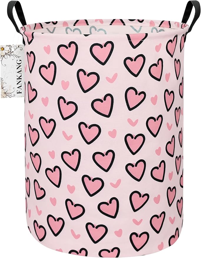 FANKANG Storage Basket, Nursery Hamper Canvas Laundry Basket Foldable