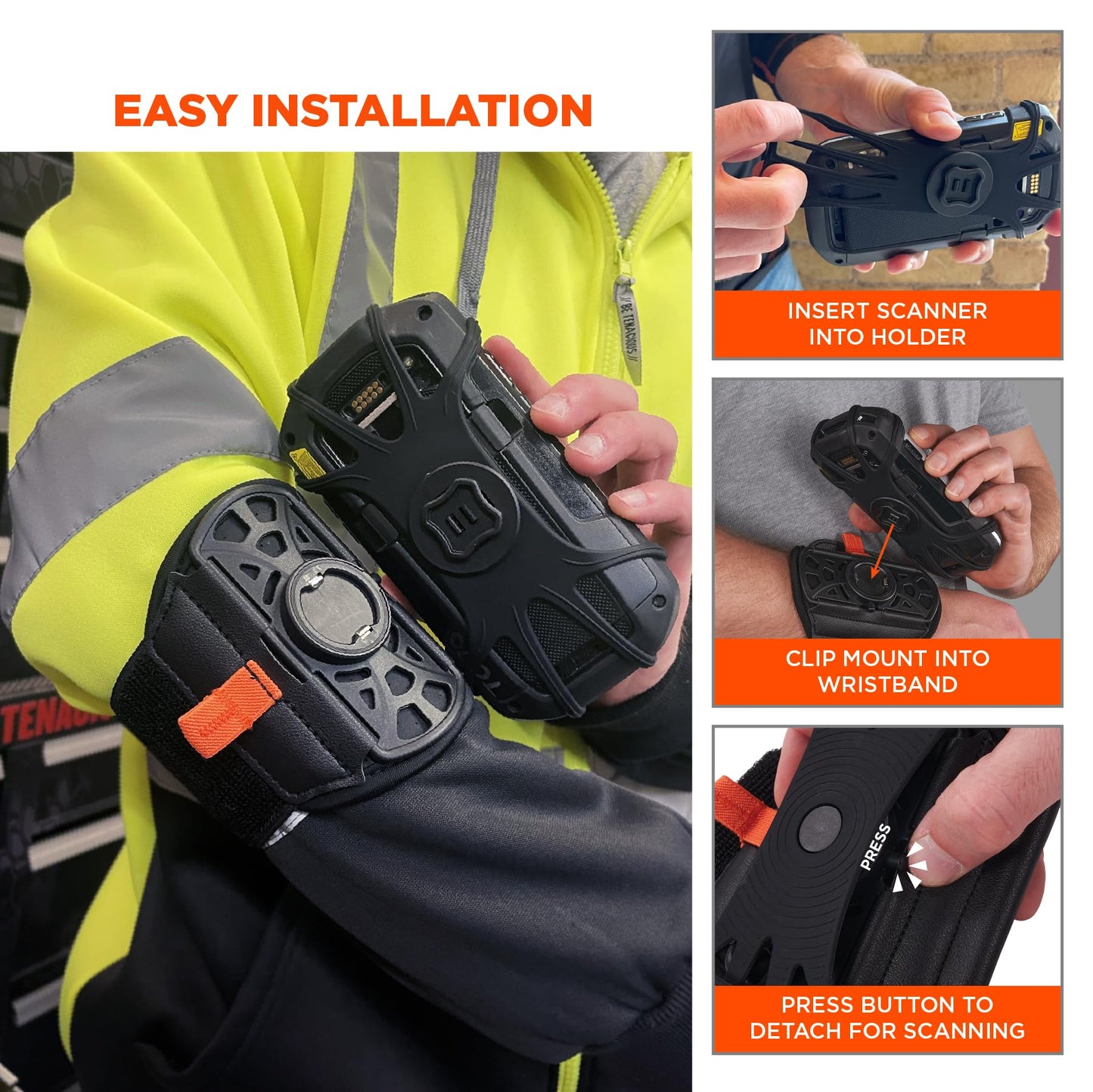 Ergodyne Squids 5545 Armband, Wristband Scanner Mount, Adjustable to Fit Phones, Scanners, Mobile Computers, PDA